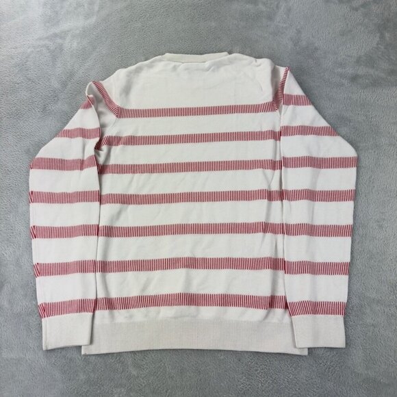 Lacoste Stripped Sweater White / Red Women’s Size M - Picture 2 of 10
